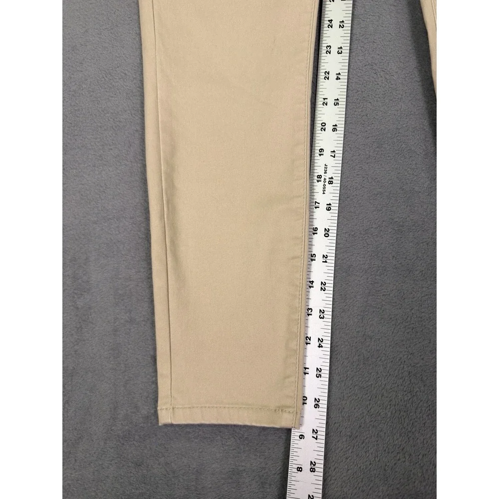 Curve Appeal Jeans Womens 4/27 Tan Khaki High Rise Minimalist Jegging Stretch